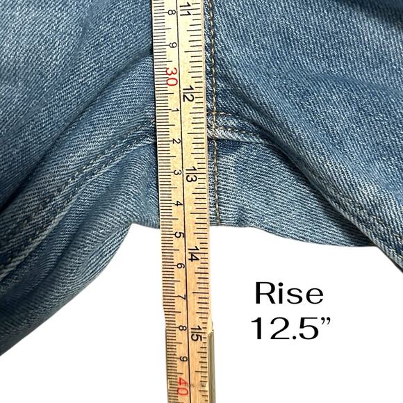 American Eagle Jeans Women’s 14L Mom Jean High Rise Medium Blue Distressed - Picture 9 of 10